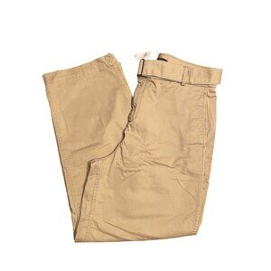 New Banana Republic Ultra High-rise Straight Pant Size 14 Khaki Tan Belt